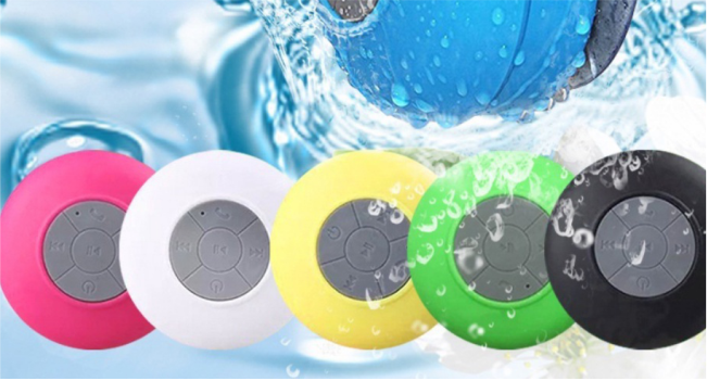Caixinha de Som para Banheiro com Bluetooth à prova d'água compatível com Android e iOS