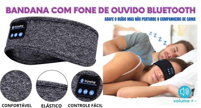 Bandana Enjoying Mundene®️ Com Bluetooth e Fone de Ouvido